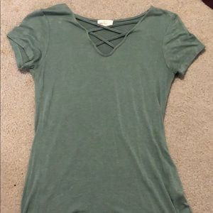 Cute green cross top t-shirt